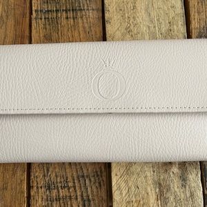 PANDORA Leather Jewelry Roll Velvet Travel Purse Clutch